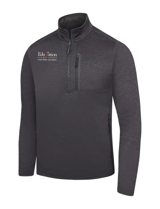The North Face Dark Grey Heather Skyline 1/2-Zip Fleece w/Education Credit Union Logo
