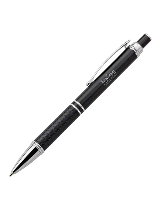 Black Stellar Scribe Pen - Black Ink w/Education Credit Union Logo