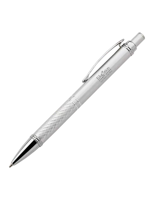 Silver Stellar Scribe Pen - Black Ink w/Education Credit Union Logo
