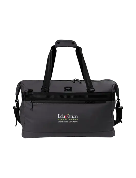 OGIO Very Dark Grey Commuter Duffel w/Education Credit Union Logo