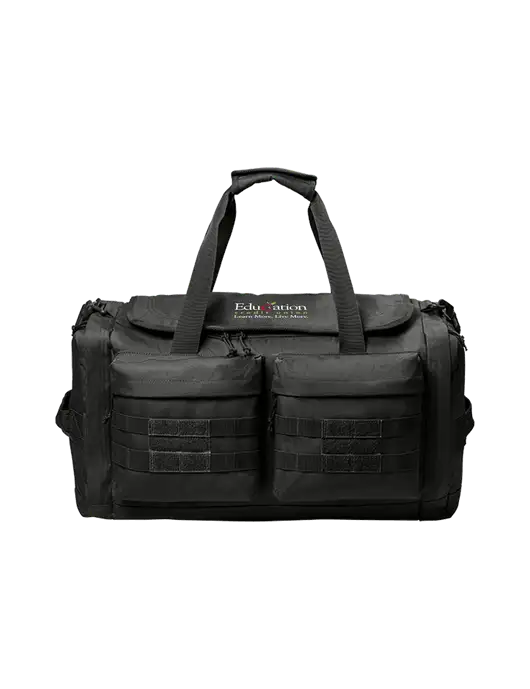 CornerStone Black Tactical Duffel w/Education Credit Union Logo
