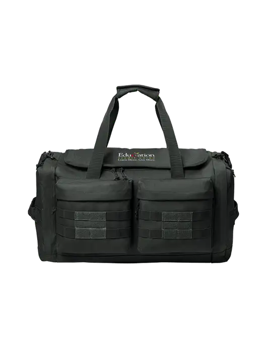 CornerStone Charcoal Grey Tactical Duffel w/Education Credit Union Logo