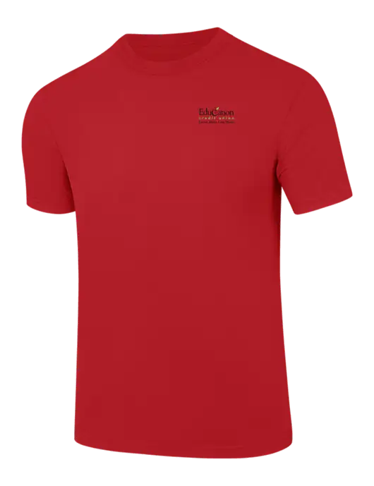 Comfort Colors 6.1 oz Red Heavyweight Ring Spun T-Shirt w/Education Credit Union Logo