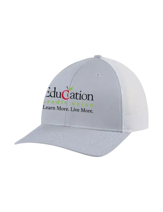 Richardson Adjustable Snapback Original 112 Trucker Cap Light Heather Grey w/White Mesh w/Education Credit Union Logo