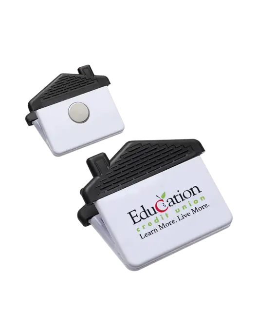 White Happy Home Power Clip

 w/Education Credit Union Logo