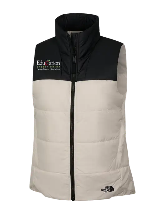 The North Face Womens Ivory Everyday Insulated Vest w/Education Credit Union Logo