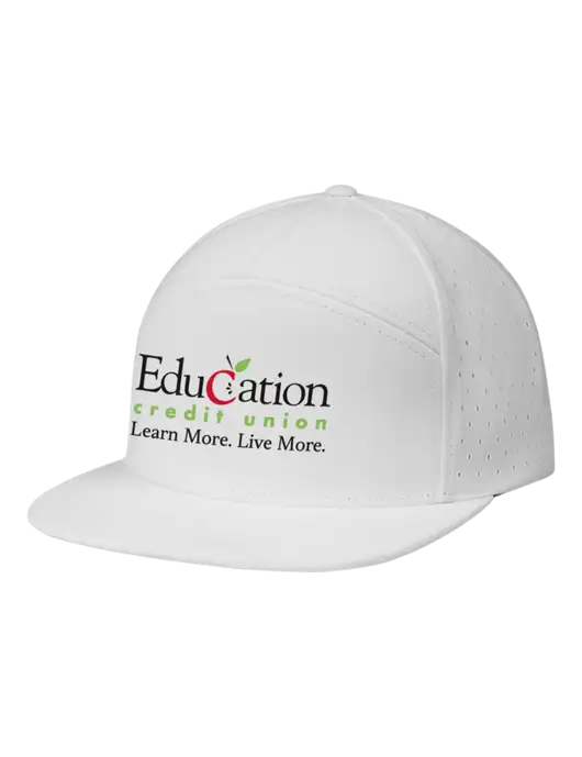 Richardson White Cannon Cap w/Education Credit Union Logo