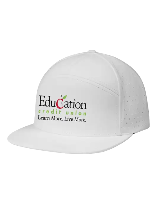 Richardson White Cannon Cap w/Education Credit Union Logo