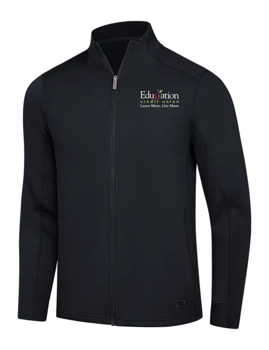 OGIO Black Transcend Full-Zip w/Education Credit Union Logo