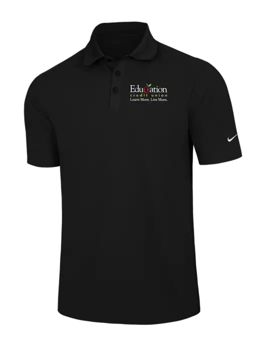 Nike Black Dri-FIT Classic Polo w/Education Credit Union Logo