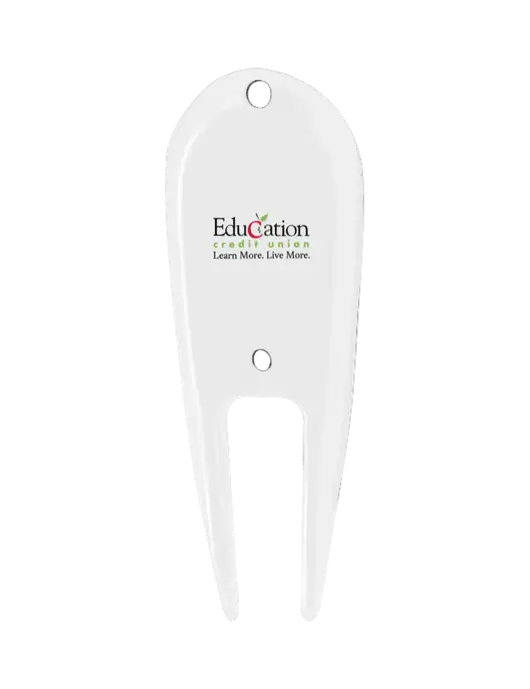 White Divot Tool w/Education Credit Union Logo