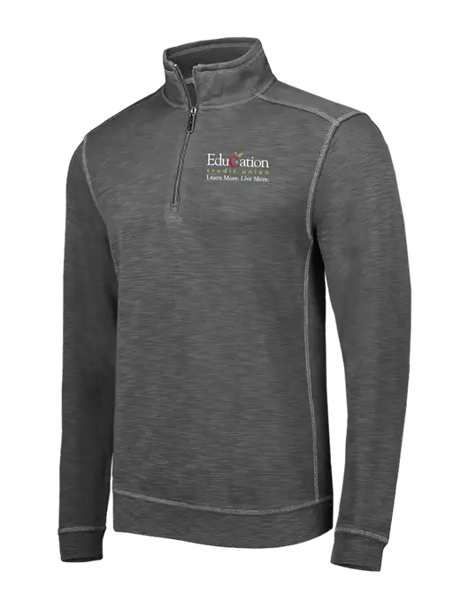 Tommy Bahama Dark Grey Tobago Bay 1/2 Zip w/Education Credit Union Logo
