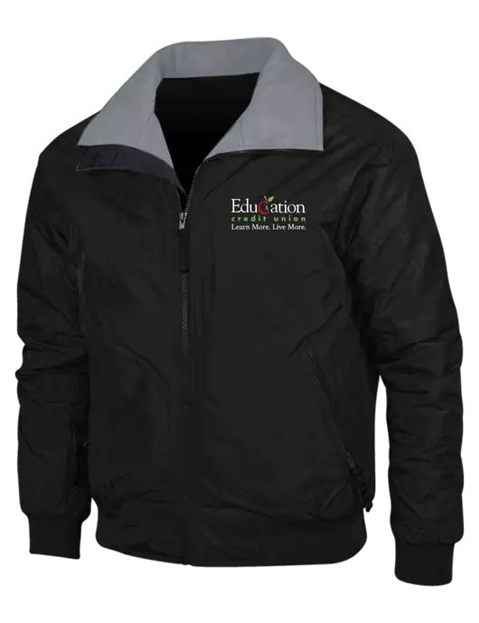 Black/Grey Classic Challenger Jacket w/Education Credit Union Logo