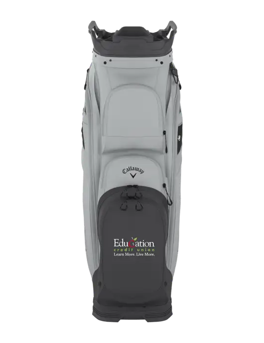 Callaway Org 14 Light Grey Cart Golf Bag  w/Education Credit Union Logo