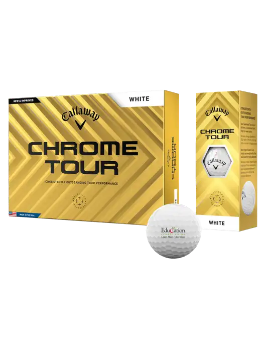 Callaway Chrome Tour Golf Balls 12/pkg w/Education Credit Union Logo