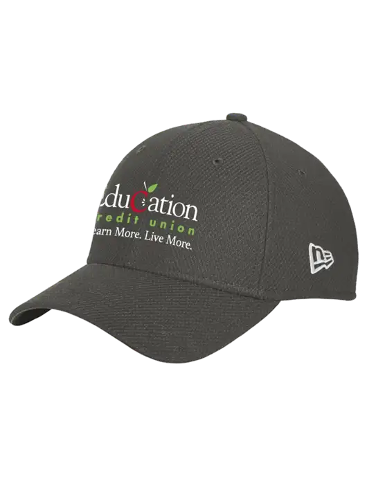 New Era Diamond Era Very Dark Grey Stretch Cap w/Education Credit Union Logo