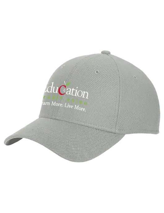 New Era Diamond Era Medium Grey Stretch Cap w/Education Credit Union Logo