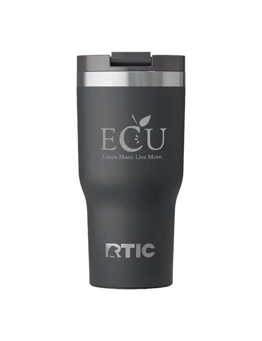 RTIC Essential 30 oz Charcoal Tumbler w/Education Credit Union shortened Logo