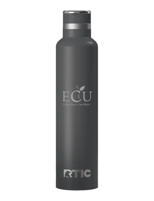 RTIC Journey 26 oz Charcoal Bottle w/Education Credit Union shortened Logo