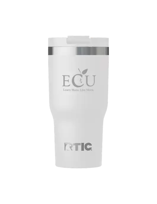 RTIC Essential 20 oz White Tumbler w/Education Credit Union shortened Logo