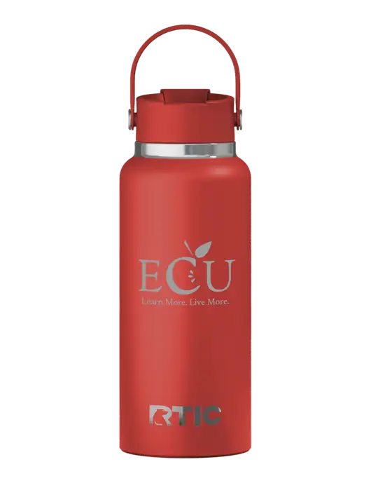 RTIC Outback 32 oz Red Bottle w/Education Credit Union shortened Logo
