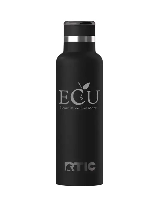 RTIC Journey 20 oz Black Bottle w/Education Credit Union shortened Logo