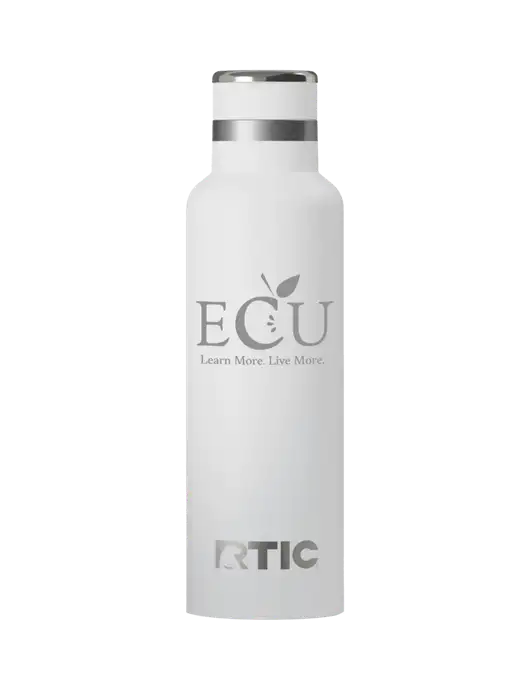RTIC Journey 20 oz White Bottle w/Education Credit Union shortened Logo