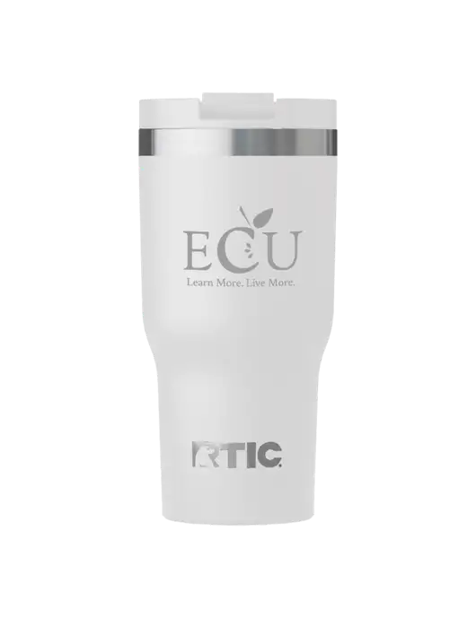 RTIC Essential 30 oz White Tumbler w/Education Credit Union shortened Logo