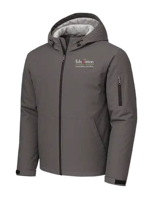 Waterproof Insulated Dark Grey Jacket w/Education Credit Union Logo