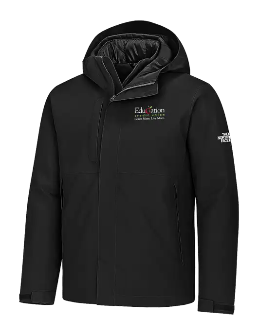 The North Face Castle Valley Triclimate 3-in-1 Black Jacket w/Education Credit Union Logo, Education Credit Union Logo