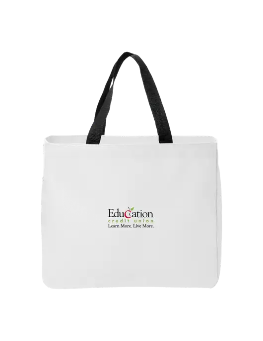 Essential White Tote w/Education Credit Union Logo