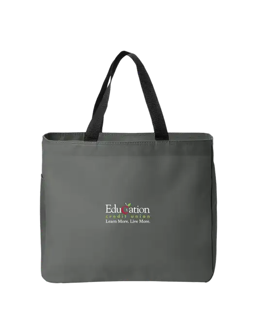 Essential Dark Grey Tote w/Education Credit Union Logo