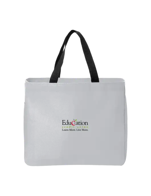 Essential Light Grey Tote w/Education Credit Union Logo