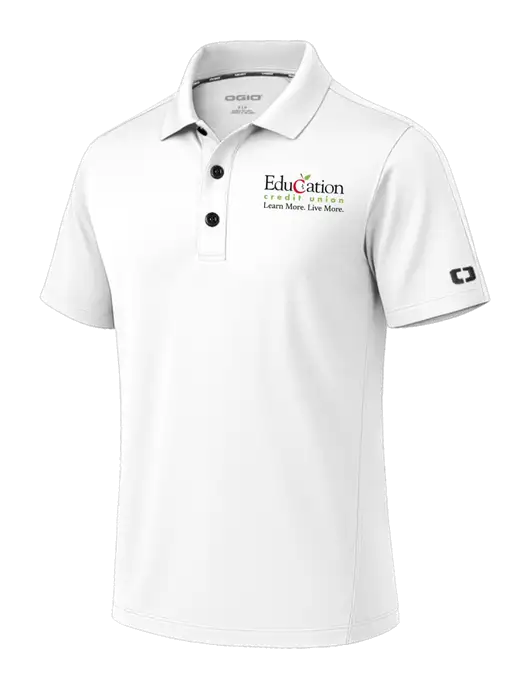 OGIO Envision White Polo w/Education Credit Union Logo