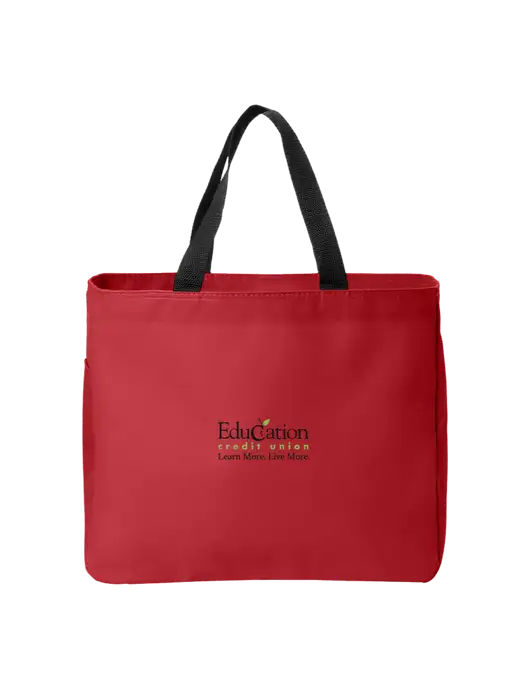 Essential Red Tote w/Education Credit Union Logo