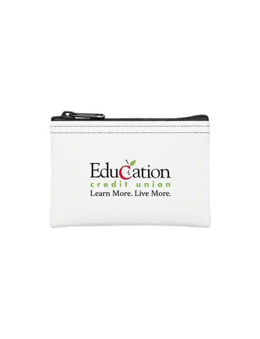 White Coin Bag w/Education Credit Union Logo