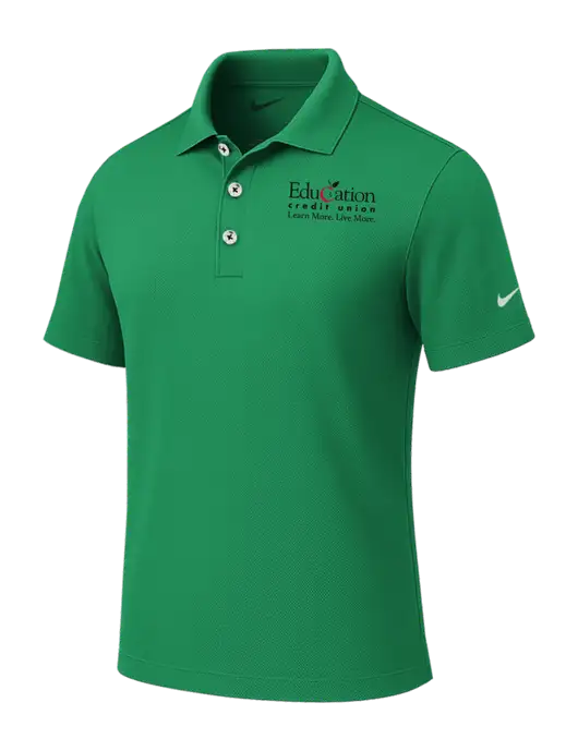 Nike Kelly Green Tech Basic Dri-FIT Polo
 w/Education Credit Union Logo