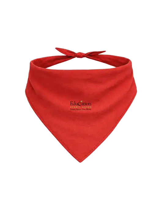 Red Pet Bandana Small w/Education Credit Union Logo