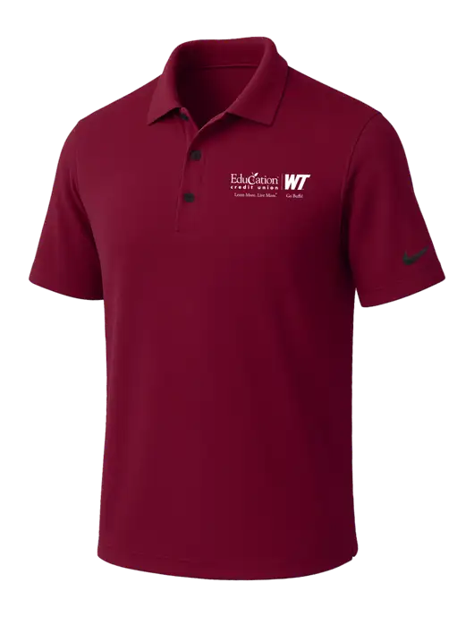 NIKE Cardinal Dri-Fit Micro Pique Polo w/ECU/WT Logo