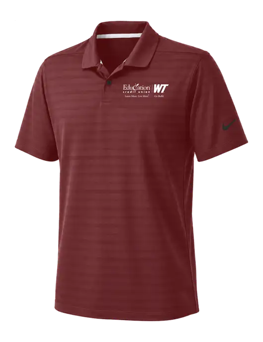 Nike Cardinal Dri-FIT Vapor Jacquard Polo w/ECU/WT Logo