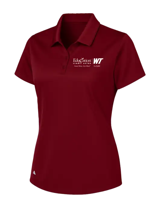 Adidas Maroon Womens Basic Sport Polo w/ECU/WT Logo