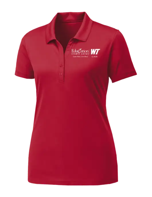Womens Cardinal PosiCharge Competitor Polo w/ECU/WT Logo