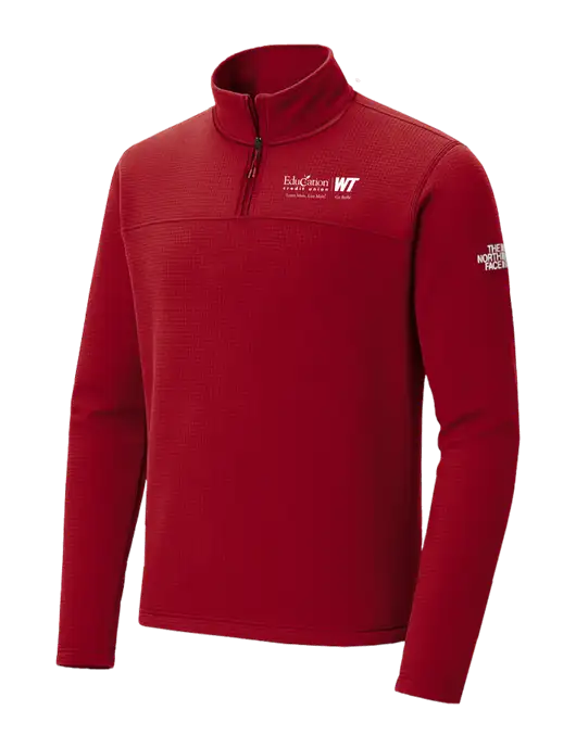 The North Face Aim 1/4-Zip Cardinal Fleece w/ECU/WT Logo