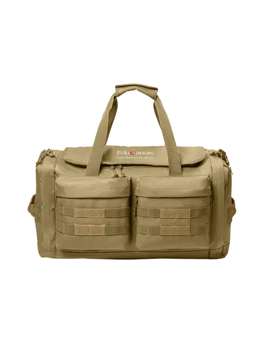 CornerStone Dark Tan Tactical Duffel w/Education Credit Union Logo