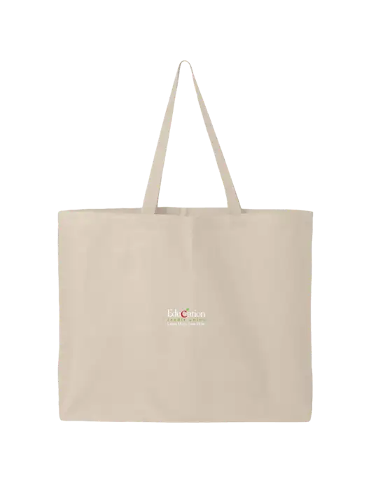 Sturdy Canvas Tan Tote w/Education Credit Union Logo