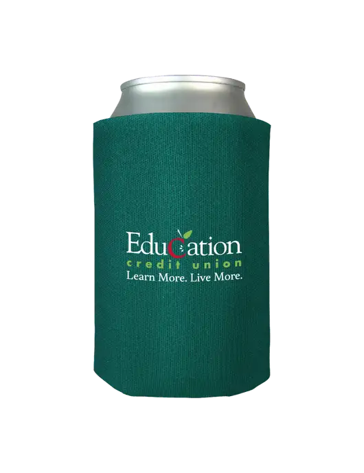 Teal Foam Coolie w/Education Credit Union Logo