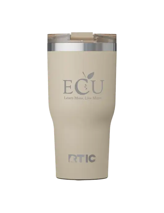 RTIC Essential 30 oz Tan Tumbler w/Education Credit Union shortened Logo